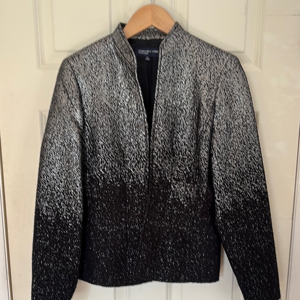 Jones New York Black and Silver Blazer